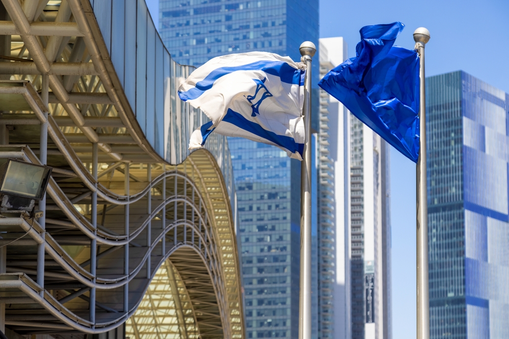 Israel,,Tel,Aviv,Financial,Business,District,Skyline,Includes,Shopping,Malls